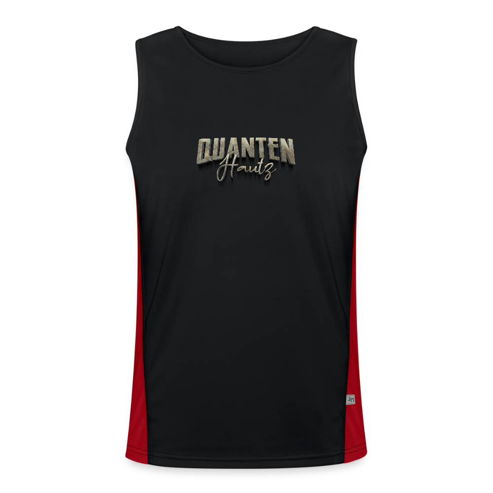 Funktionelles Kontrast-Tank Top für Männer Quanten Hautz - Schwarz/Rot