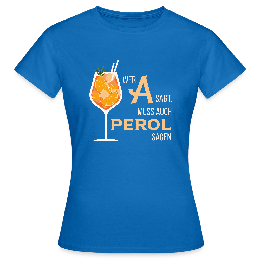 Frauen T-Shirt Aperol - Royalblau