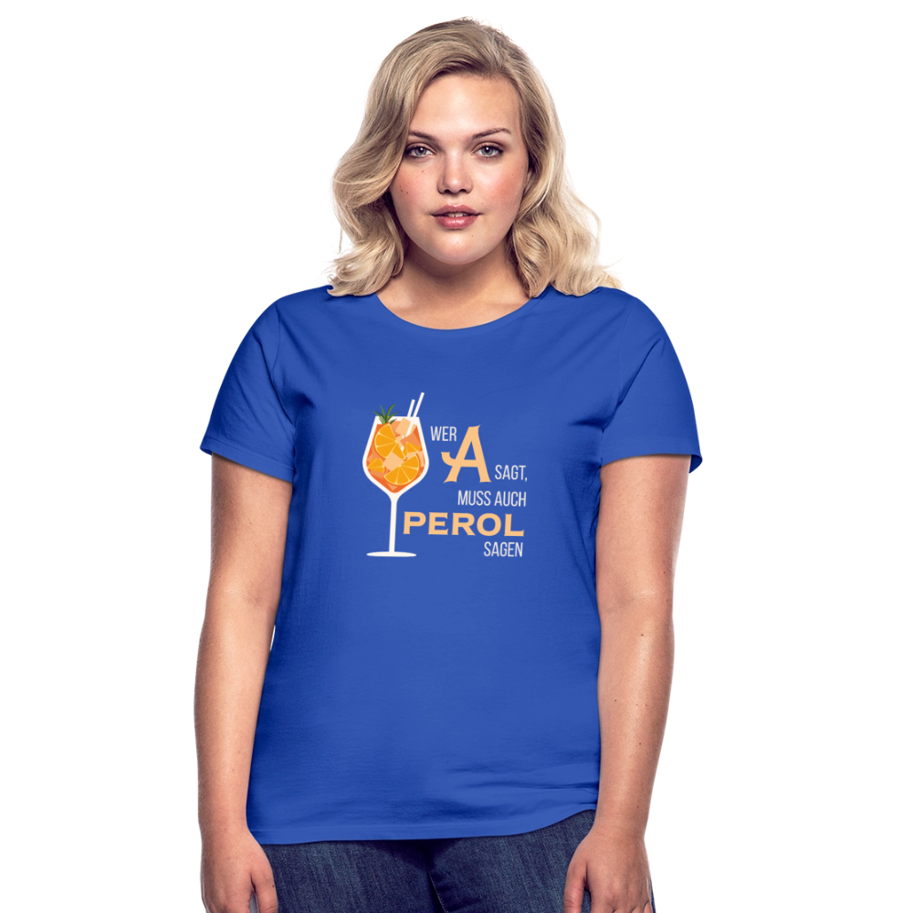 Frauen T-Shirt Aperol - Royalblau