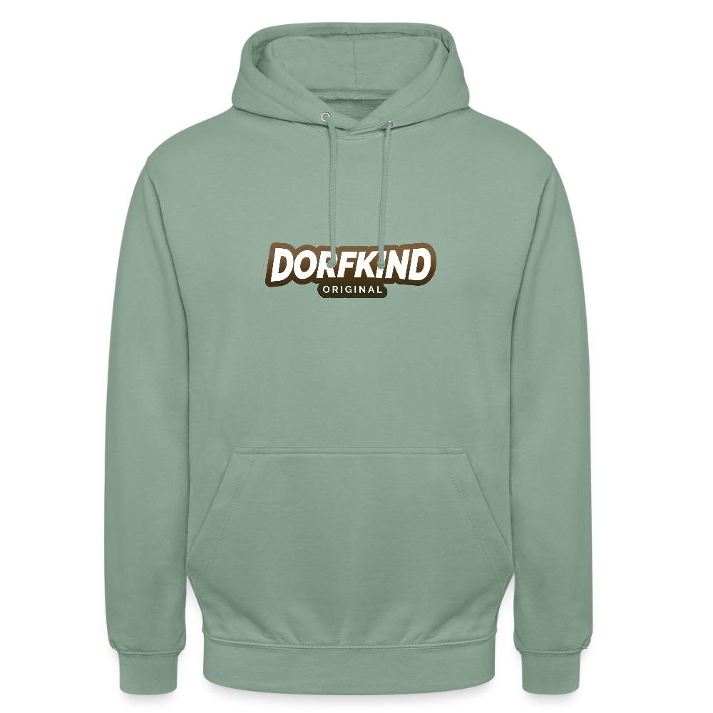 Unisex Hoodie Dorfkind - Graugrün