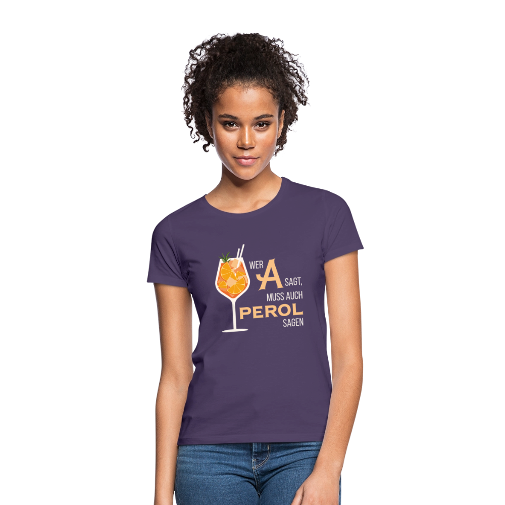 Frauen T-Shirt Aperol - Dunkellila