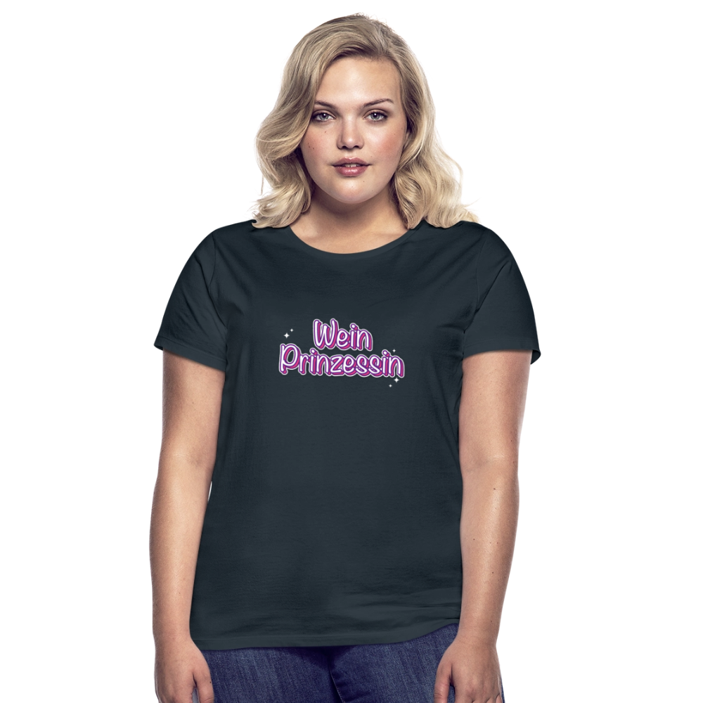 Frauen T-Shirt Weinprinzessin - Navy