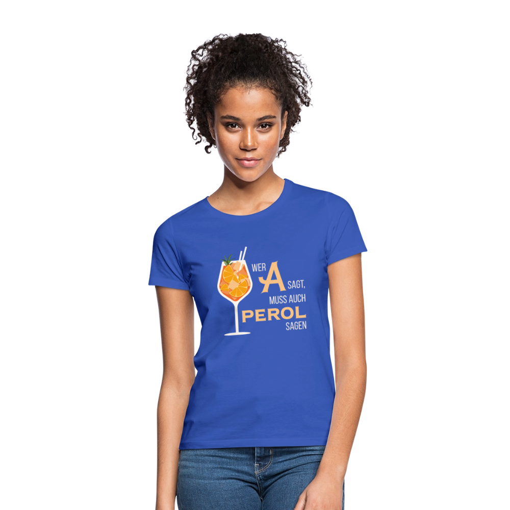 Frauen T-Shirt Aperol - Royalblau