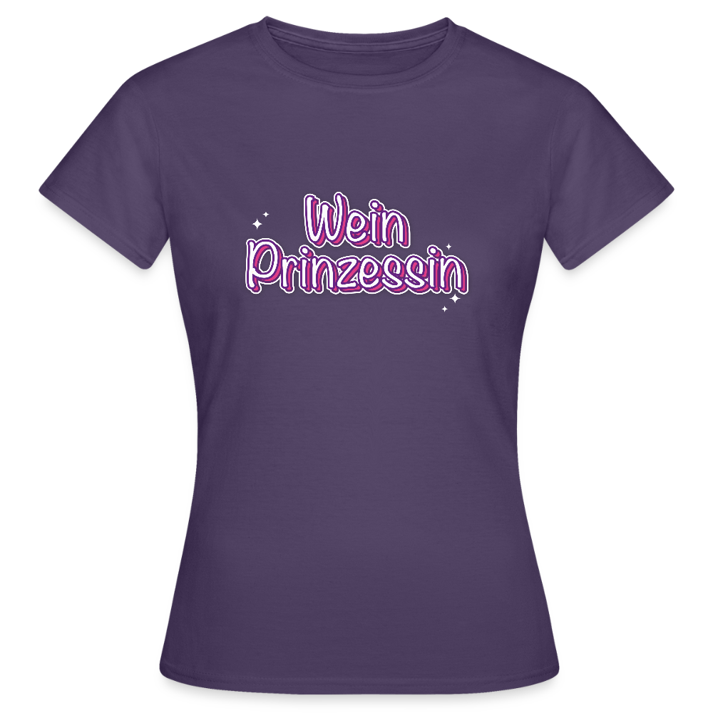Frauen T-Shirt Weinprinzessin - Dunkellila