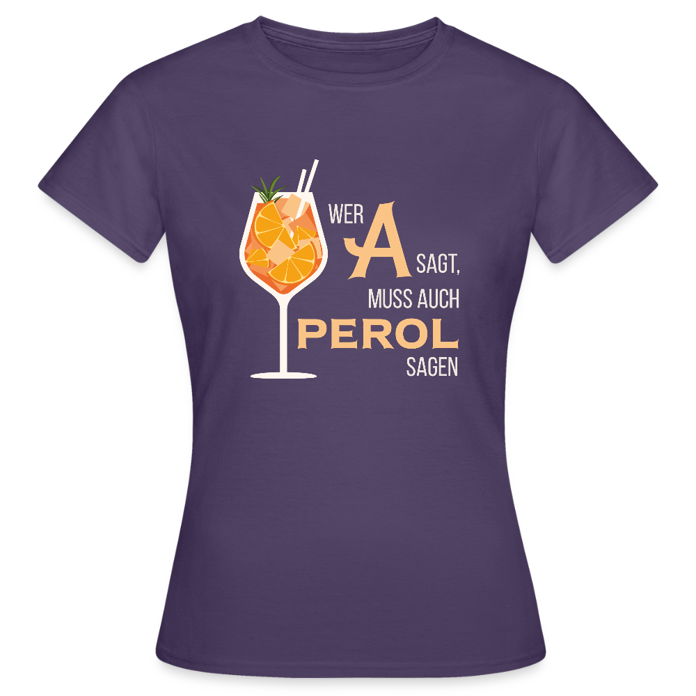Frauen T-Shirt Aperol - Dunkellila