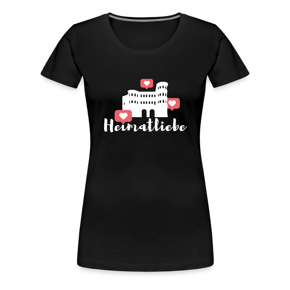 Frauen Premium T-Shirt Heimatliebe - Schwarz