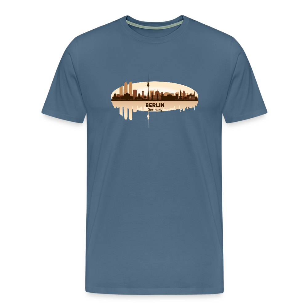 Männer Premium T-Shirt Berlin - Blaugrau