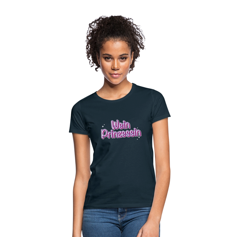 Frauen T-Shirt Weinprinzessin - Navy