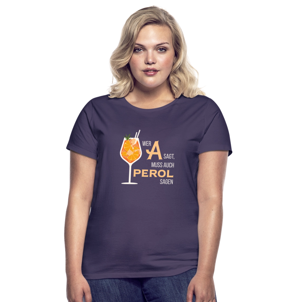 Frauen T-Shirt Aperol - Dunkellila