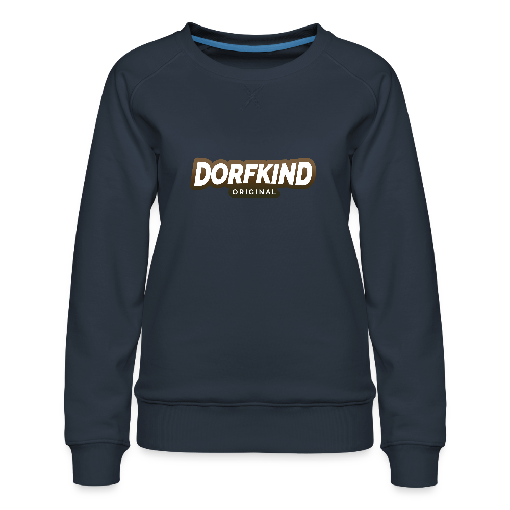 Frauen Premium Pullover Dorfkind - Navy