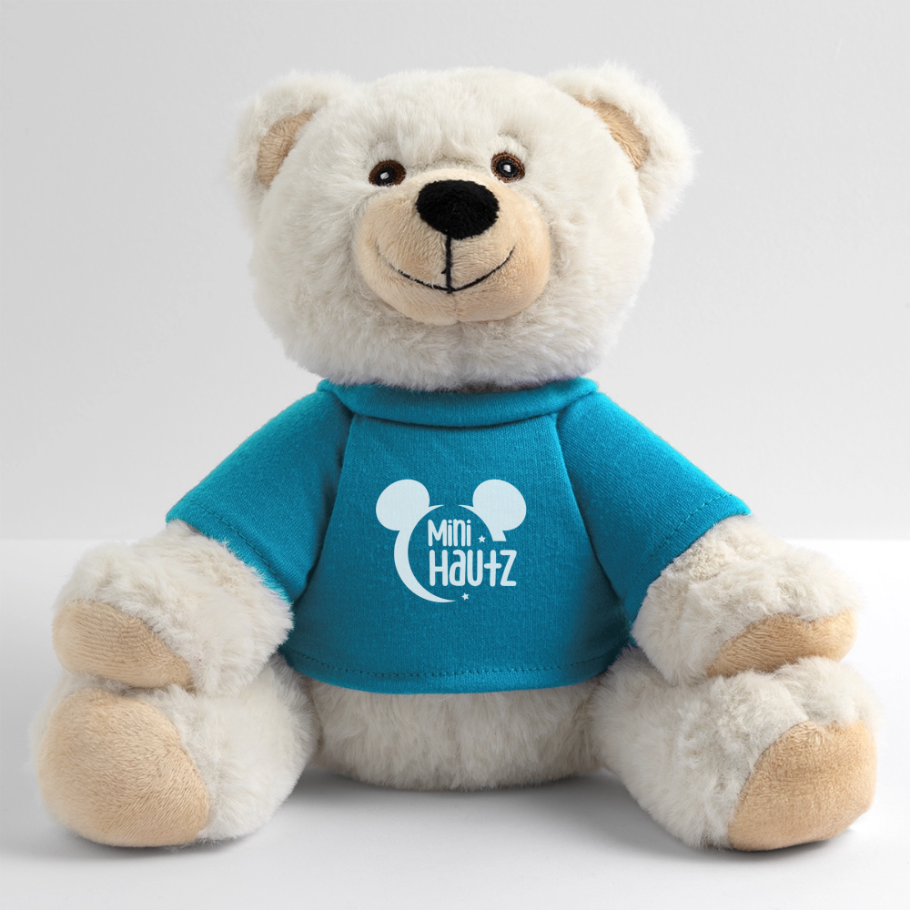 MiniFeet® RecycelBär® Creme mini Hautz - Atollblau