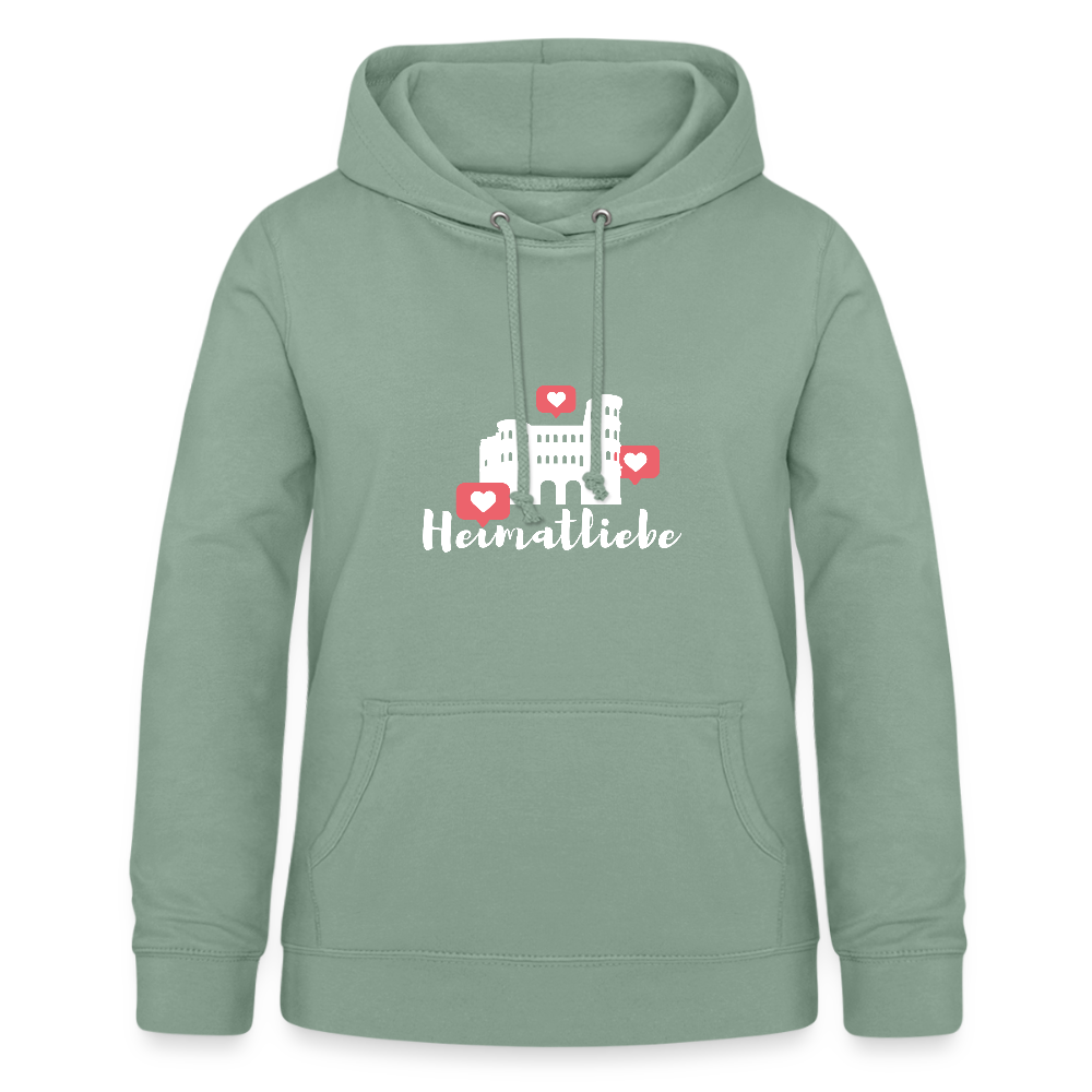Frauen Hoodie Heimatliebe - Graugrün