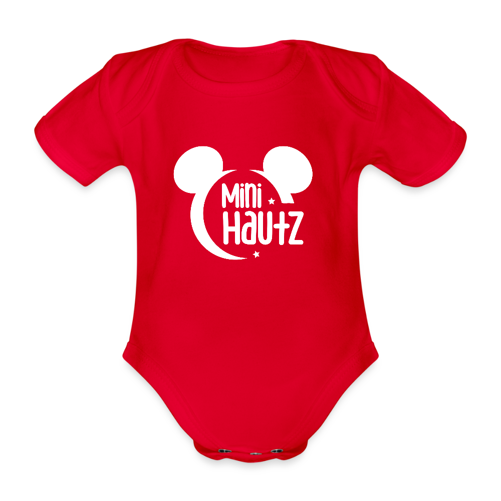 Baby Bio-Kurzarm-Body Mini Hautz - Rot