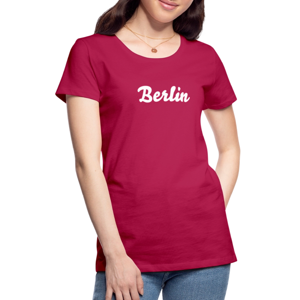 Frauen Premium T-Shirt Berlin - dunkles Pink