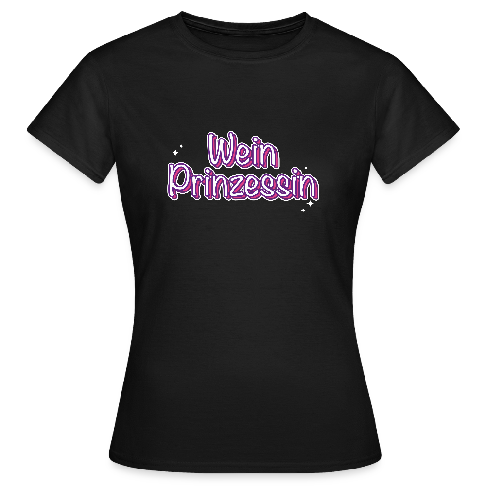 Frauen T-Shirt Weinprinzessin - Schwarz