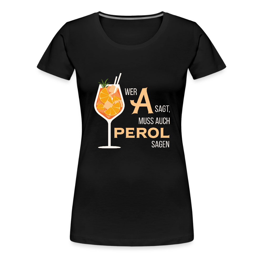 Frauen Premium T-Shirt Aperol - Schwarz
