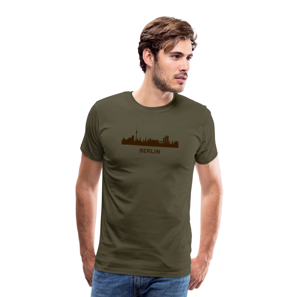 Männer Premium T-Shirt Berlin - Khaki