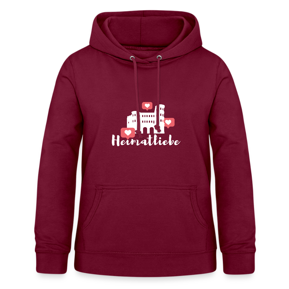 Frauen Hoodie Heimatliebe - Bordeaux