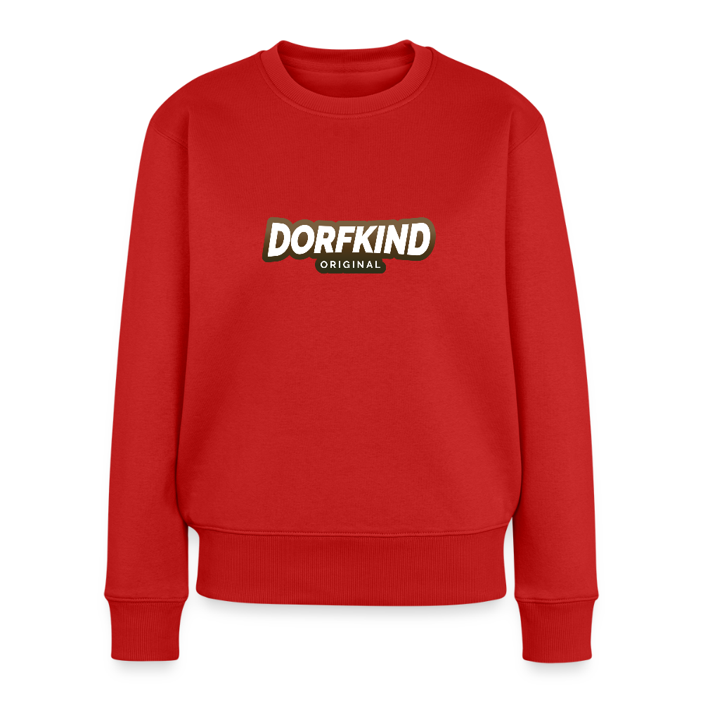 Frauen Premium Pullover Dorfkind - Rot