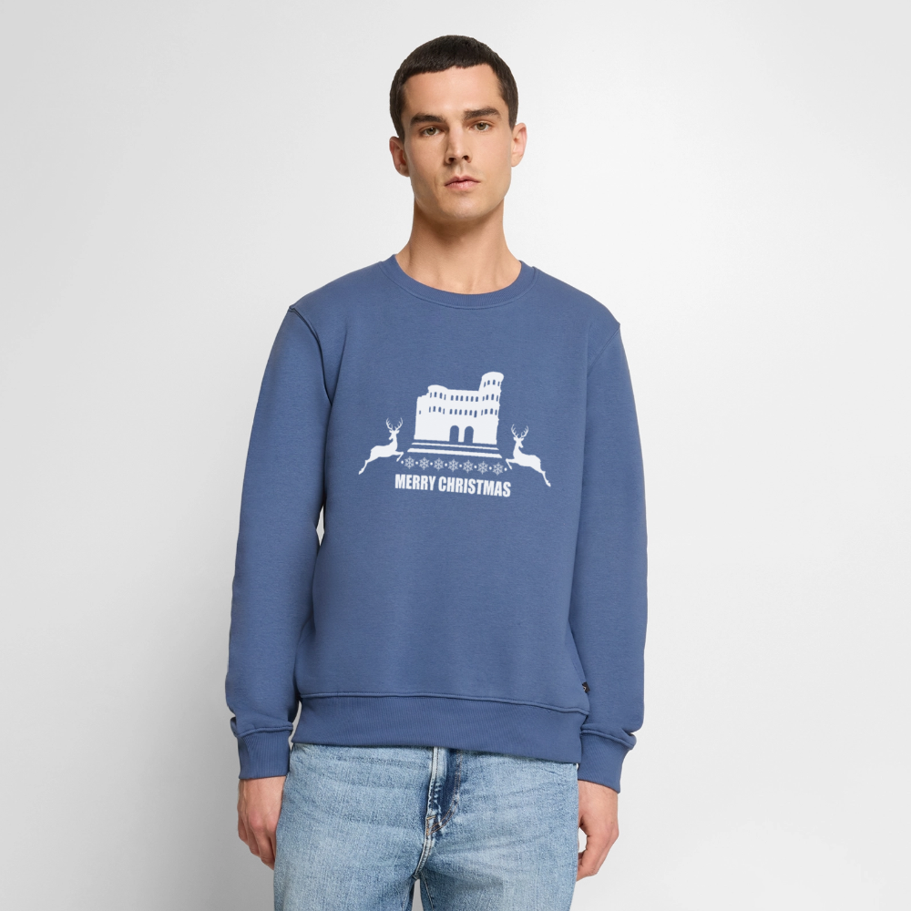 Männer Premium Pullover Weihnachten - Taubenblau