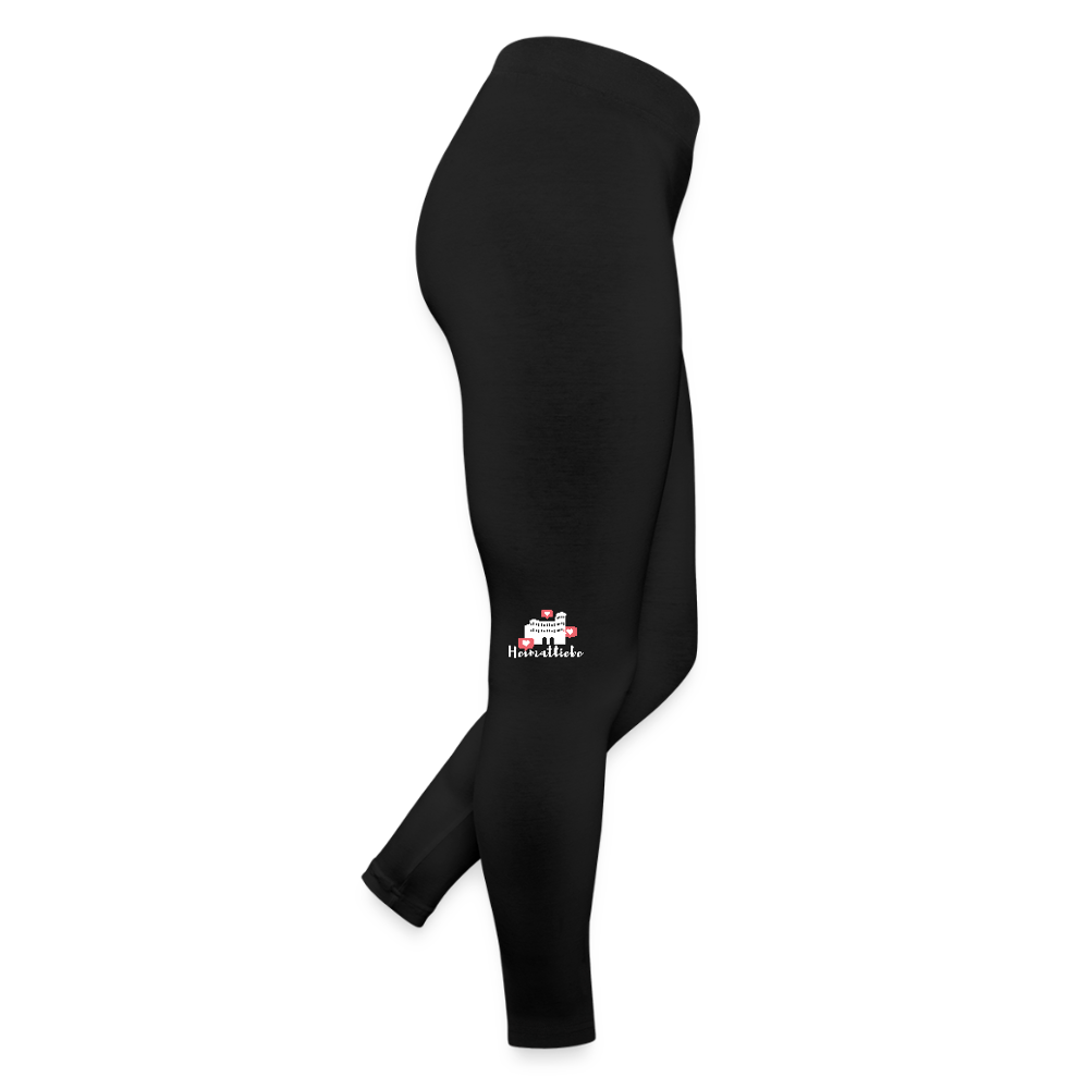 Frauen Jersey Leggings Heimatliebe - Schwarz