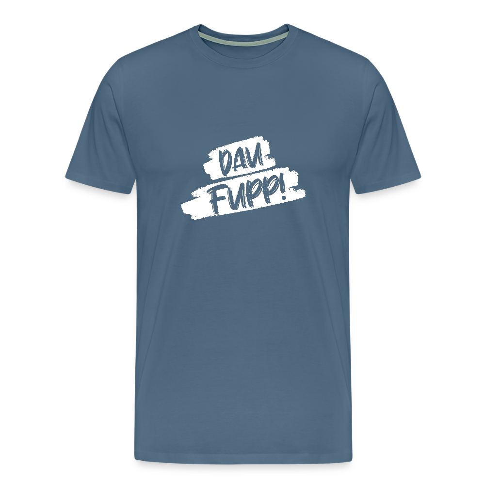 Männer Premium T-Shirt Dau Fupp - Blaugrau
