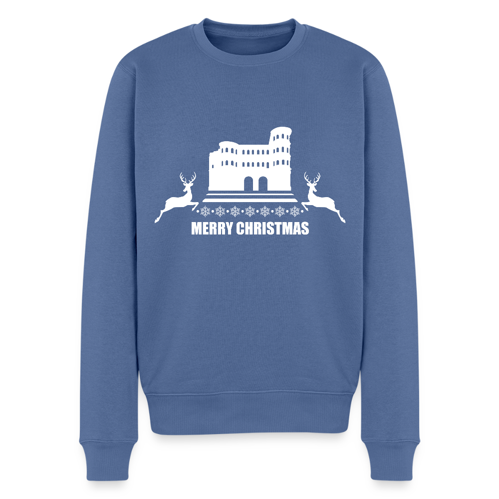 Männer Premium Pullover Weihnachten - Taubenblau