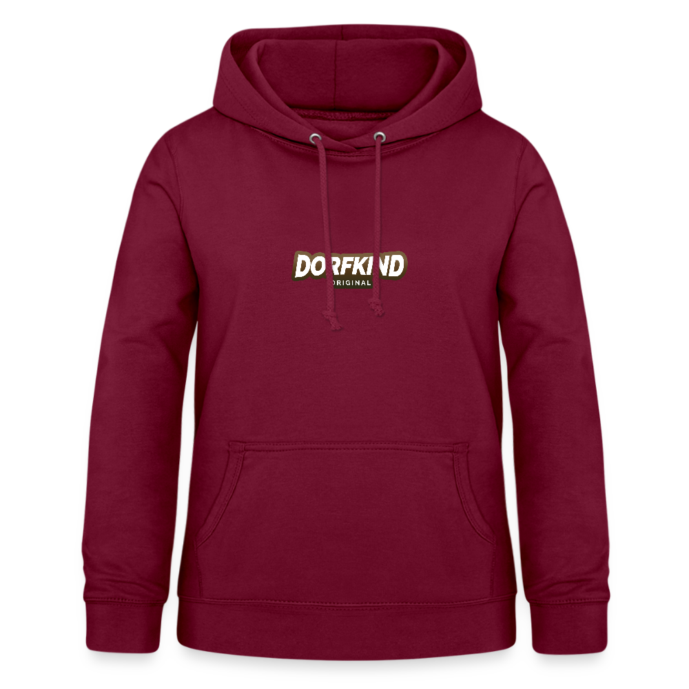 Frauen Hoodie Dorfkind - Bordeaux