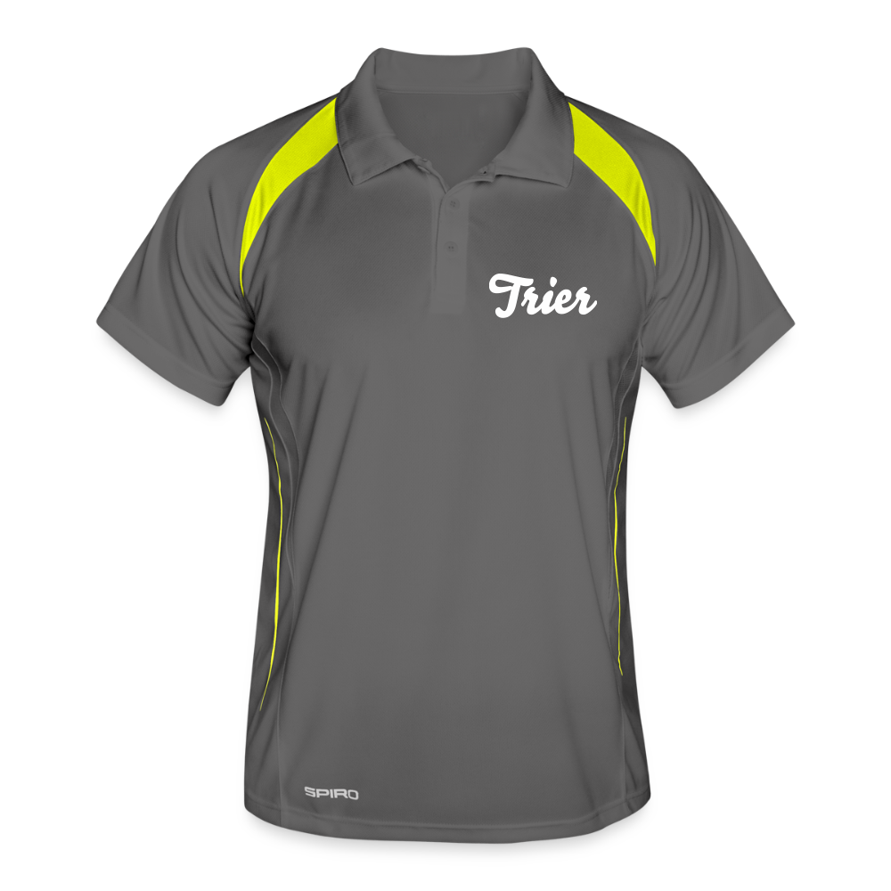 Männer Polo atmungsaktiv Trier - Grau/Limette