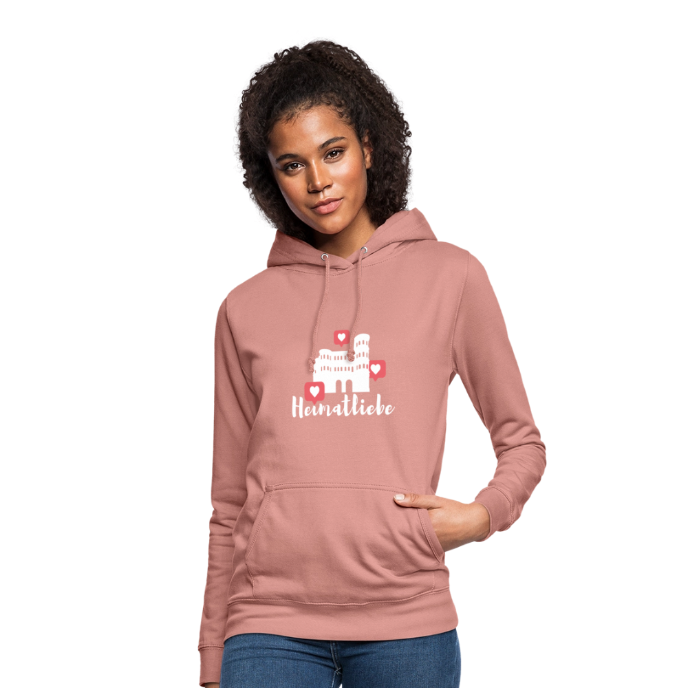 Frauen Hoodie Heimatliebe - Altrosa