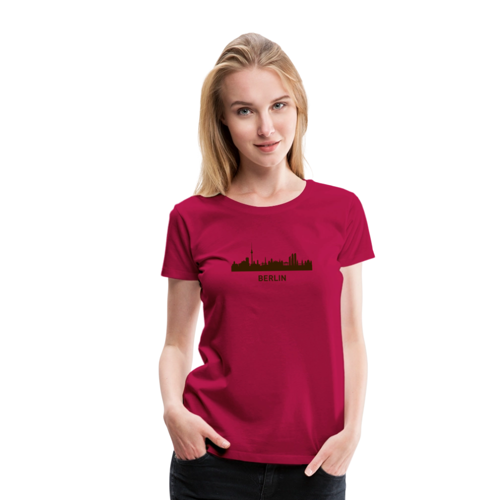 Frauen Premium T-Shirt Berlin - dunkles Pink