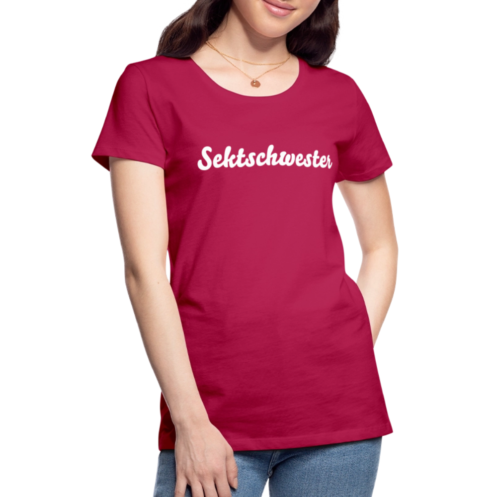 Frauen Premium T-Shirt Sektschwester - dunkles Pink