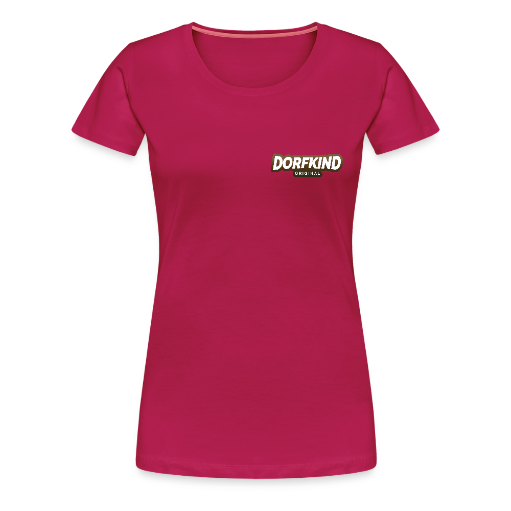 Frauen Premium T-Shirt Dorfkind - dunkles Pink