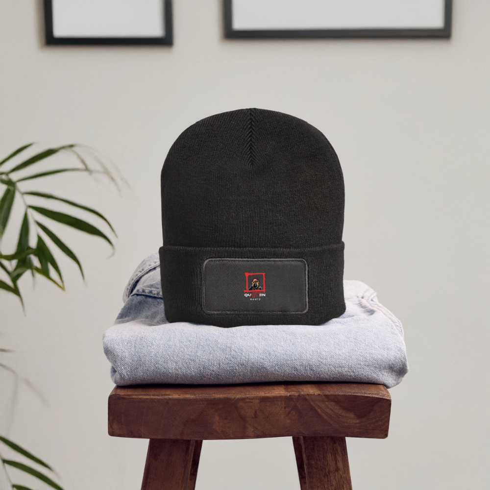 Recycelte Patch Beanie Quanten Hautz - Dunkelgrau