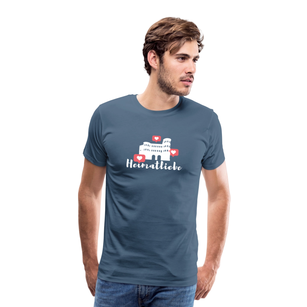 Männer Premium T-Shirt Heimatliebe - Blaugrau