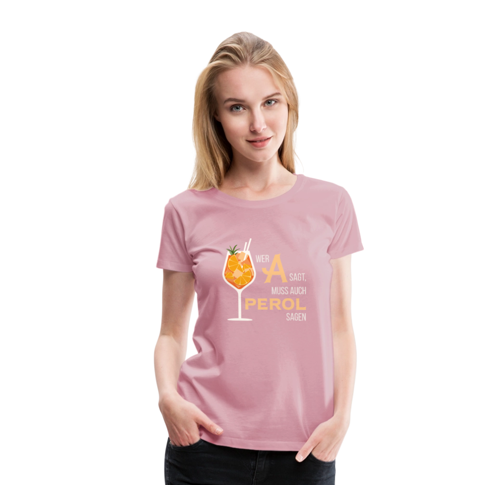 Frauen Premium T-Shirt Aperol - Hellrosa