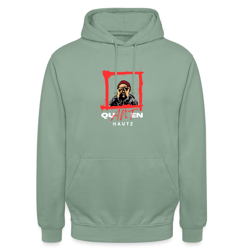 Unisex Hoodie Quanten Hautz - Graugrün