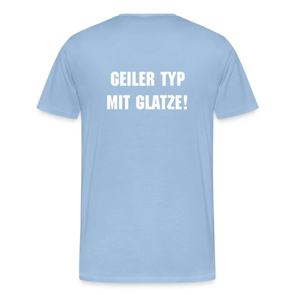 Männer Premium T-Shirt Glatze - Sky