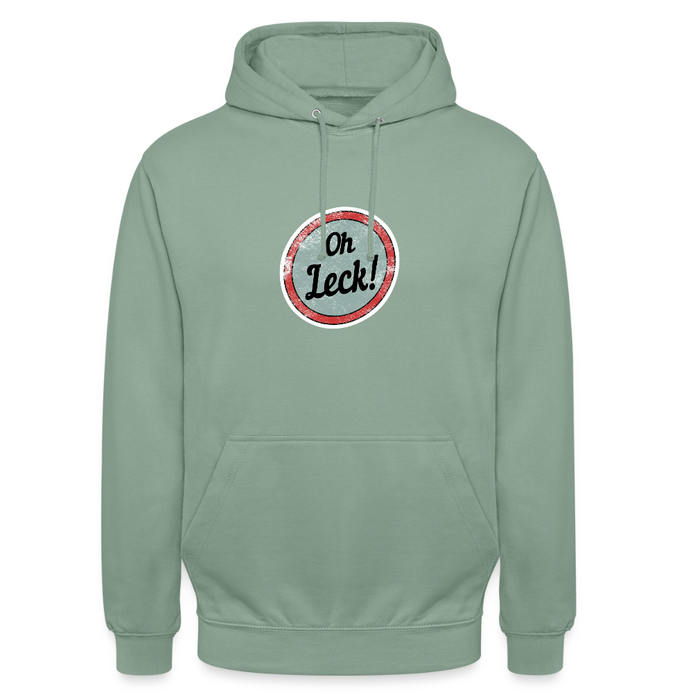 Unisex Hoodie Oh Leck! - Graugrün