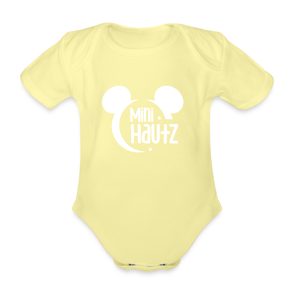 Baby Bio-Kurzarm-Body Mini Hautz - Hellgelb