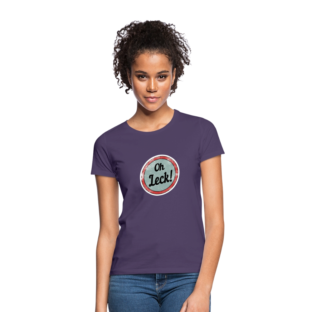 Frauen T-Shirt Oh Leck! - Dunkellila