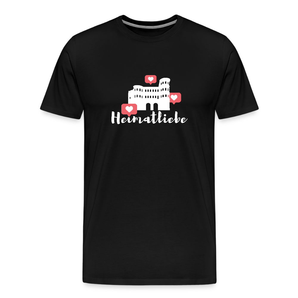 Männer Premium T-Shirt Heimatliebe - Schwarz