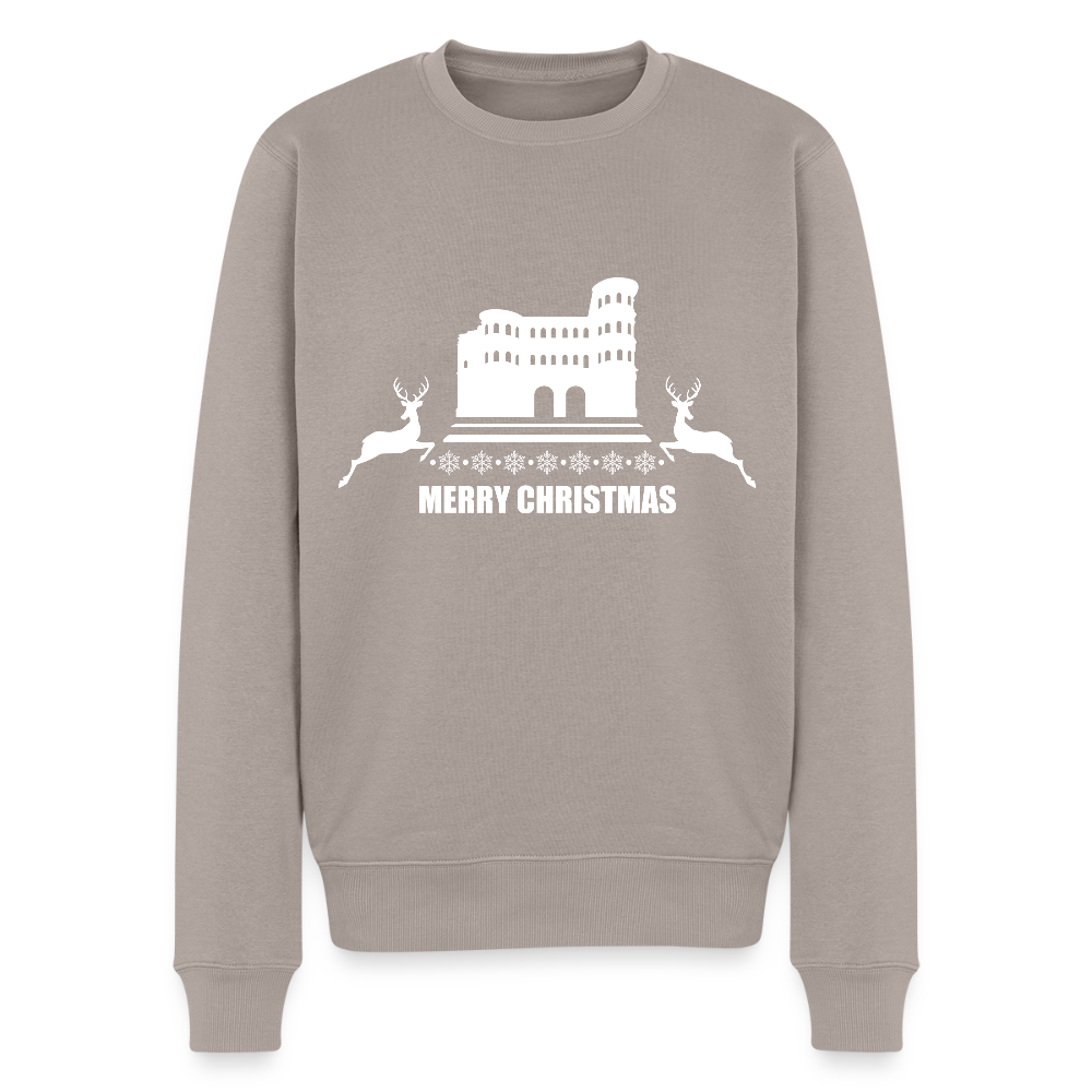 Männer Premium Pullover Weihnachten - Taupe