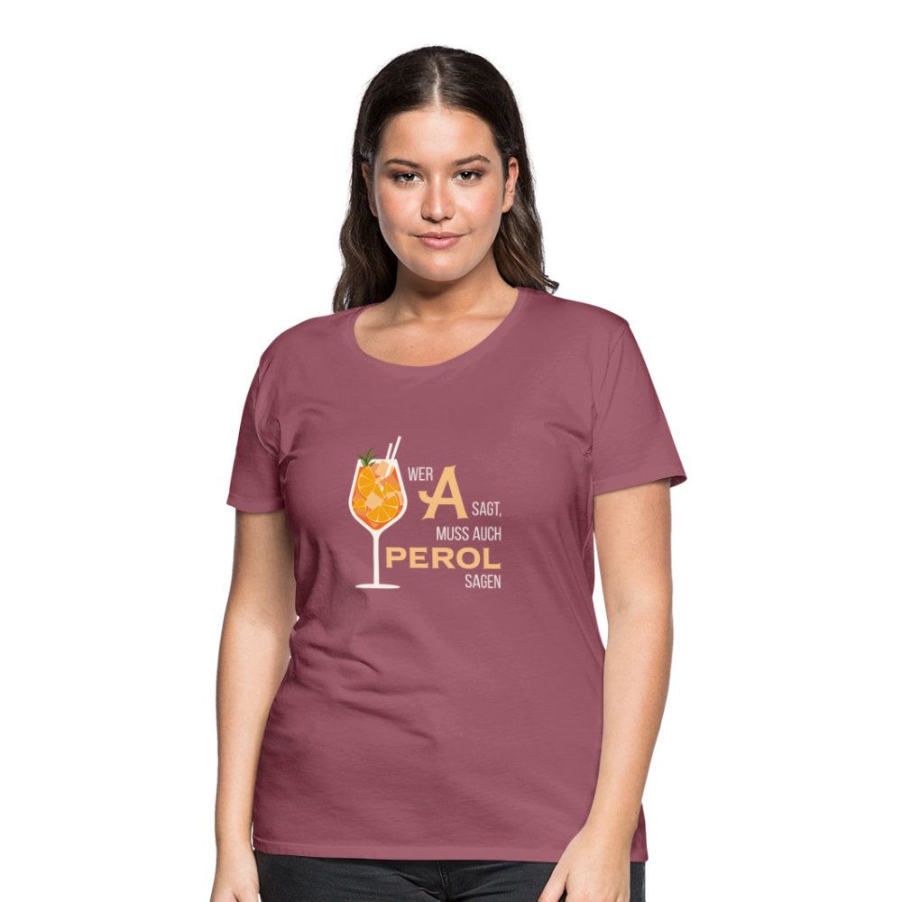 Frauen Premium T-Shirt Aperol - Malve