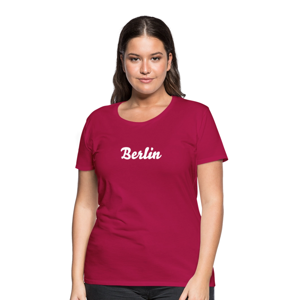 Frauen Premium T-Shirt Berlin - dunkles Pink
