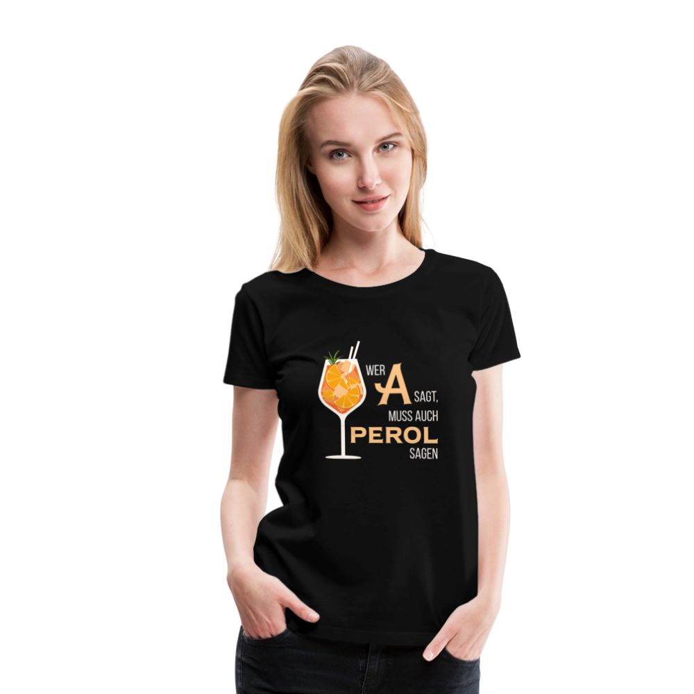 Frauen Premium T-Shirt Aperol - Schwarz