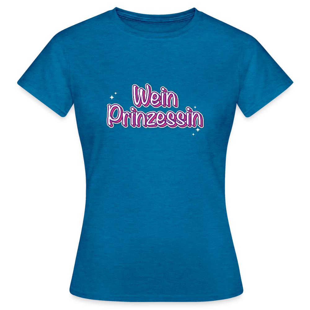 Frauen T-Shirt Weinprinzessin - Antikblaues Saphir meliert