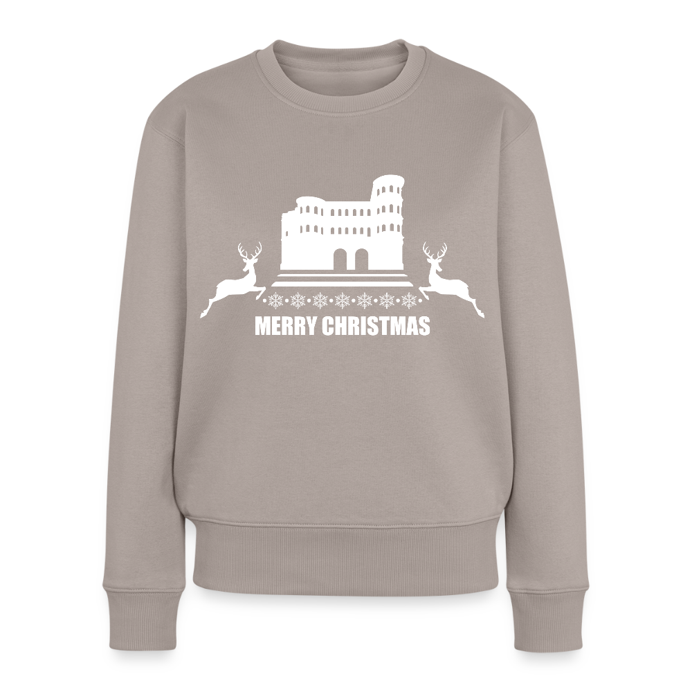 Frauen Premium Pullover Weihnachten - Taupe