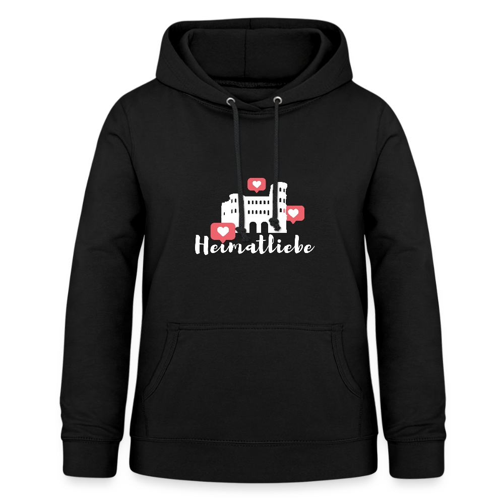 Frauen Hoodie Heimatliebe - Schwarz