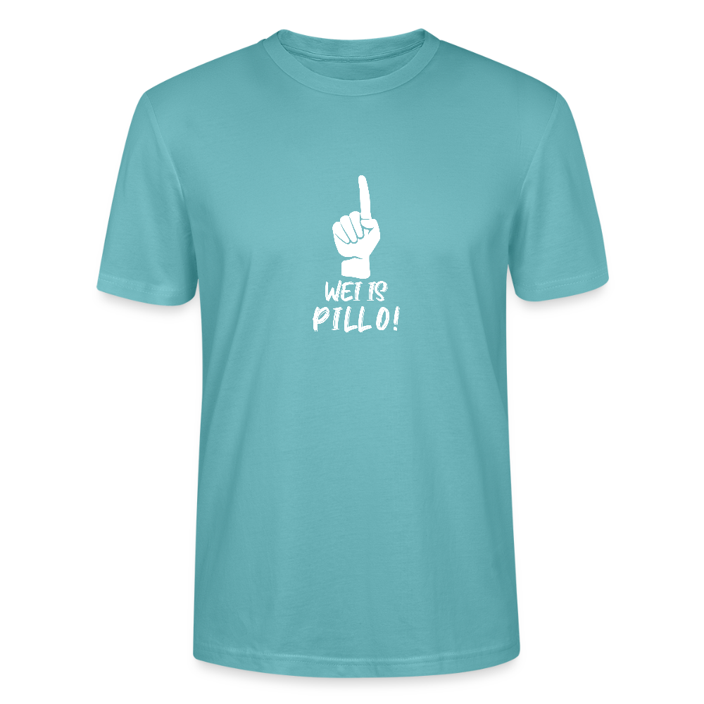 Stanley/Stella Unisex T-Shirt wei is Pillo - Pastelltürkis